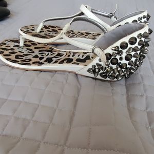 Spiked white Sam Edelman sandals